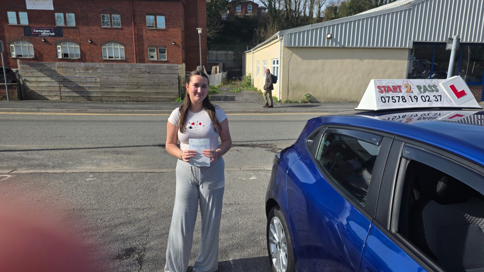 Tula is beating her driving test nerves to pass in Carmarthen 
