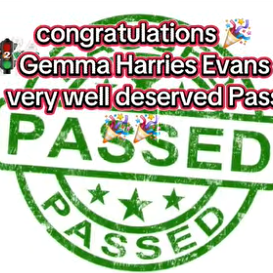 Gemma passed in his own white car in Carmarthen test centre 1st time from Ammanford 